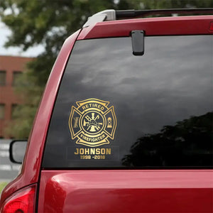 Personalized Firefighter Retired Decal Printed QTKH823