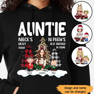 Personalized Auntie Niece's Best Friend Nephew's Best Partner In Crime Christmas Gift Hoodie 2D Printed HN231203