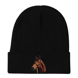 Personalized Upload Your Horse Photo Embroidered Beanie Printed VQ231235