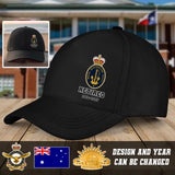 Personalized Australian Military Veteran Custom Time Black Cap QTHN1399