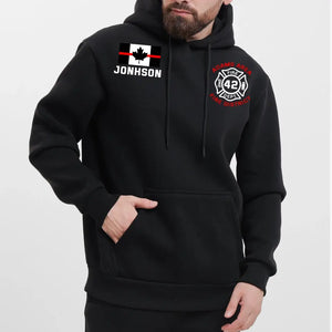 Personalized Canadian Firefighter Department Custom Name & ID Hoodie 2D Printed KVH231624