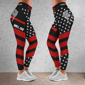 Personalized Taken By My Firefighter Legging Printed QTVQ24246