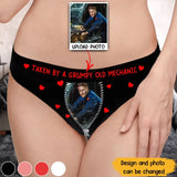 Personalized Upload Your Photo Mechanic Image Taken By A Grumpy Old Mechanic Low Waist Underwear Valentine's Day Gift Printed VQ24280