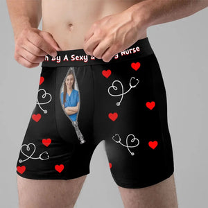Personalized Upload Your Nurse Photo Taken By A Sexy & Crazy Nurse Valentine's Day Gift Men Underwear Printed VQ24283