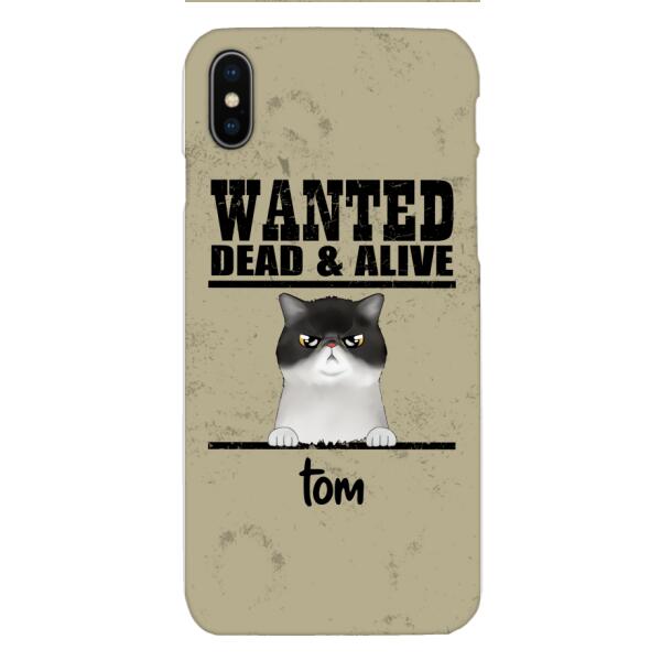 wanted cats personailized phone case print 3d for cat lover