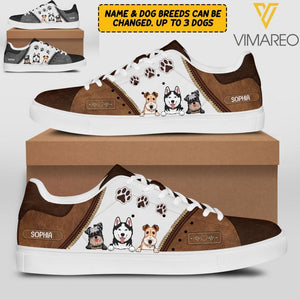Personalized Dog Lovers Leather Shoes DMVQ1603