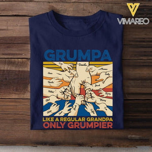 Personalized Grumpa & kid name for Father's day gift shirt