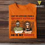 Personalized I Get My Attitude From An Australian Grumpy Veteran He Is My Daddy Tshirt Printed QTHC1207