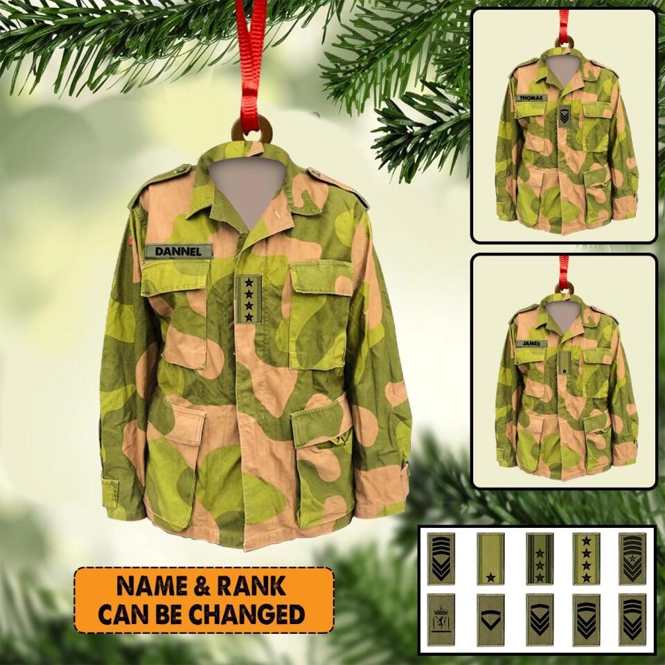 Personalized Nauy Solider/ Veteran Camo Uniform Christmas Wood Ornament Printed 22OCT-HY18
