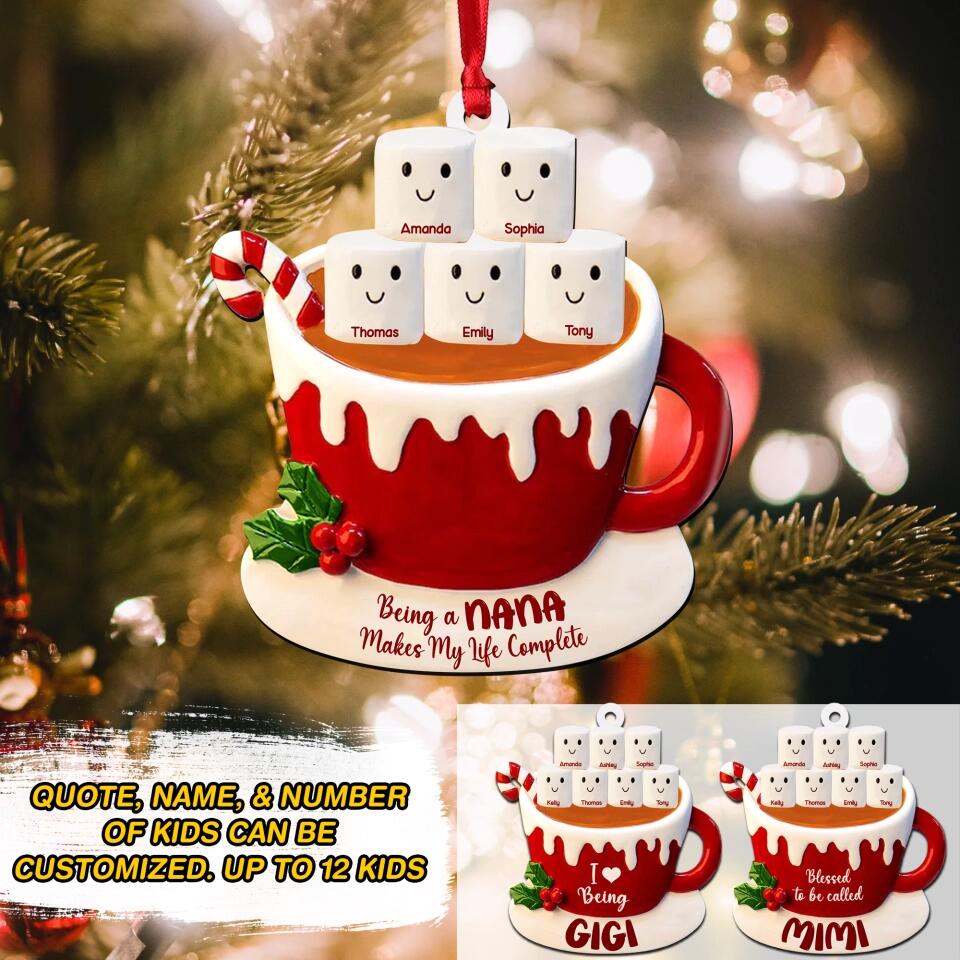 Personalized Christmas Family Wood Ornament Printed QTDT0411