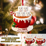 Personalized Christmas Family Wood Ornament Printed QTDT0411