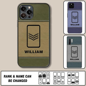 Personalized UK Solider/ Veteran Camo Rank 3D Printed Phonecase QTHQ2111