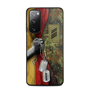 Personalized German Solider/ Veteran Camo Rank 3D Printed Phonecase 22NOV-DY25