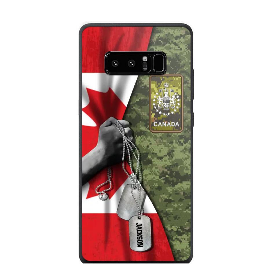 Personalized Canadian Solider/ Veteran Camo Rank 3D Printed Phonecase 22NOV-DY25
