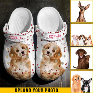 Personalized Image Dogs & Name Clog Slipper Shoes Printed 23FEB-VD13