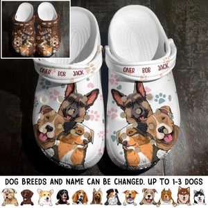 Personalized Dog Lovers Paw Clog Slipper Shoes Printed 23FEB-HQ13