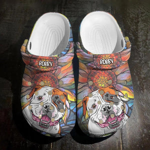 Personalized Hippie Dog lover Clog Slipper Shoes Printed QTDT1702