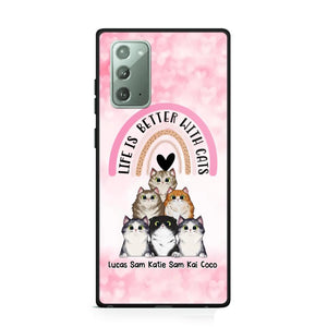Personalized Life Is Better With Cats Cat Lovers Phonecase Printed PNHQ1403