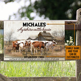 PERSONALIZED AYRSHIRE CATTLE CUSTOMIZED METAL SIGNS LC