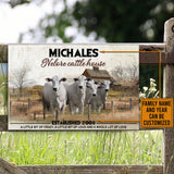 PERSONALIZED NELORE CATTLE CUSTOMIZED METAL SIGNS LC