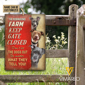 Personalized Farm Goat Keep Gate Closed Customized Metal Signs LC