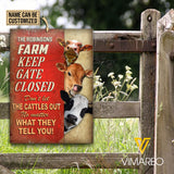Personalized Farm Goat Keep Gate Closed Customized Metal Signs LC
