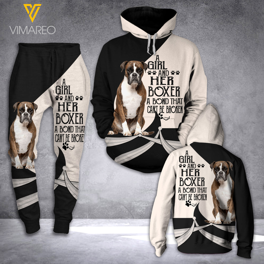 BOXER DOG HOODIE COMBO 3D PRINTED LC