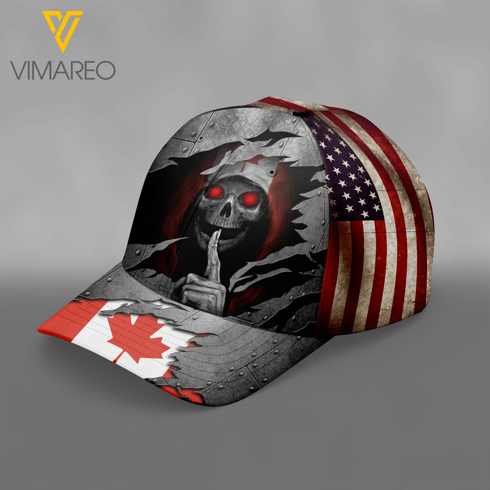 Canada Peaked cap 3D TL093 SKULL usa