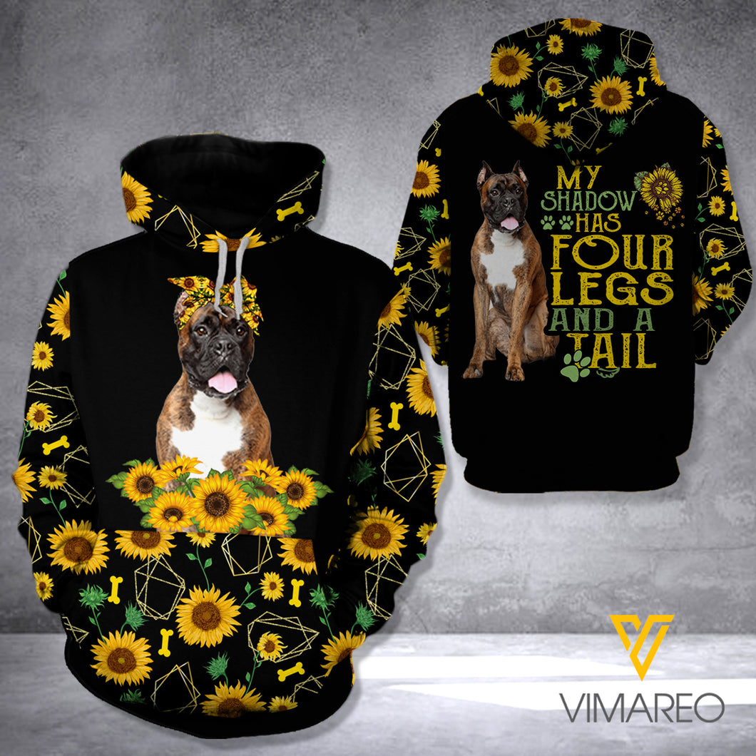 BOXER DOG SUNFLOWER HOODIE 3D PRINTED LC