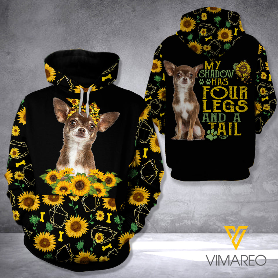 CHIHUAHUA DOG SUNFLOWER HOODIE 3D PRINTED LC