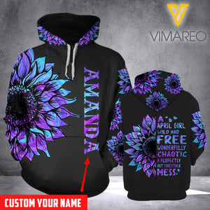 VMMH  PERSONALIZED APRIL GIRL HOODIE 3D PRINTED MAR-MD04