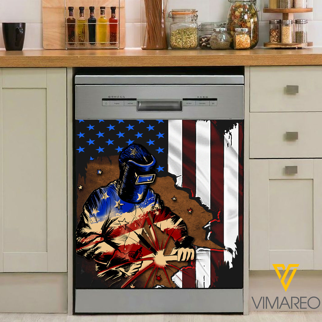Welder flag Kitchen Dishwasher Cover