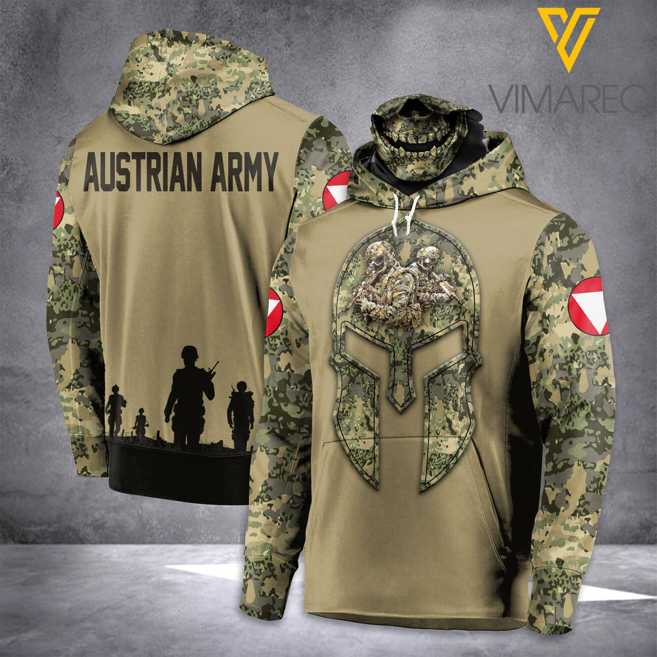 Austrian Soldier camo Mask Hoodie 3d printed dh 1902