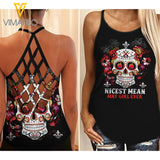 May Girl Criss-Cross Open Back Camisole Tank Top  ZQ2303
