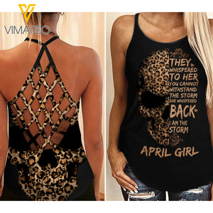 April Girl Storm Criss-Cross Open Back Camisole Tank Top 2 style ZT1403