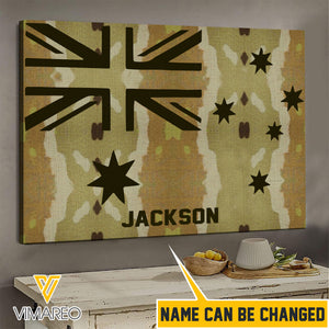 Personalized Australian Camo Canvas Printed 22JAN-HQ04