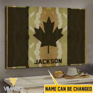 Personalized Canadian Camo Canvas Printed 22JAN-HQ04