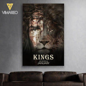 Kings Are Born In January Canvas Printed DEC-DT28