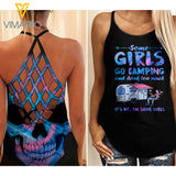 Camping Girl Criss-Cross Open Back Camisole Tank Top MAR-DT14