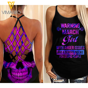 March Girl Criss-Cross Open Back Camisole Tank Top MAR-DT13