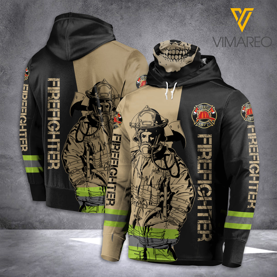 PERSONALIZED FIREFIGHTER MASK HOODIE 3D PRINTED LC