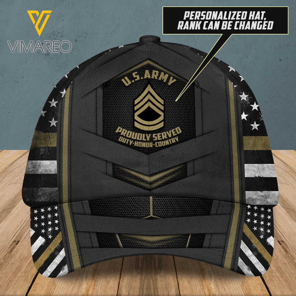 PERSONALIZED U.S.ARMY CUSTOMIZE PEAKED CAP 3D LC