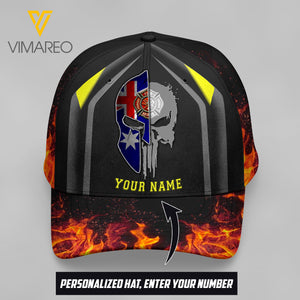 PERSONALIZED FIREFIGHTER AUSTRALIA PEAKED CAP 3D NY
