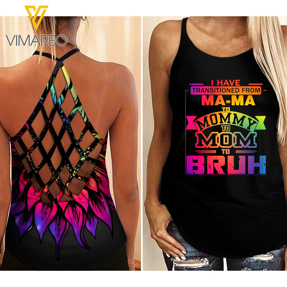 MAMA TO MOMMY TO MOM Criss-Cross Open Back Camisole Tank Top