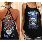 AUGUST GIRL Buckle up Buttercup Criss-Cross Open Back Camisole Tank Top