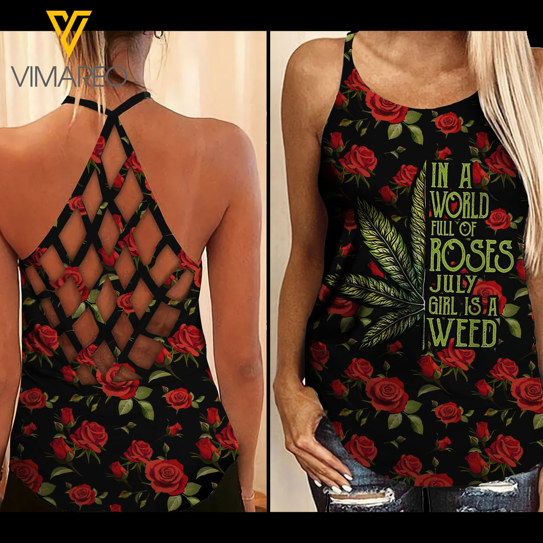 JULY GIRL CRISS-CROSS OPEN BACK CAMISOLE TANK TOP LC