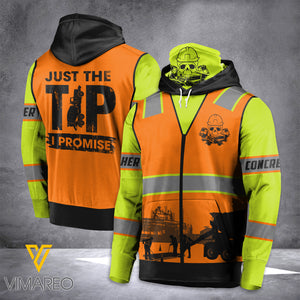 VH Concrete finisher mask HOODIE 3D ALL PRINT 2202 PDT
