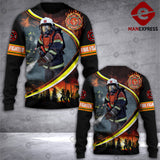 PERSONALIZED FIREFIGHTER 3D PRINTED HOODIE LC
