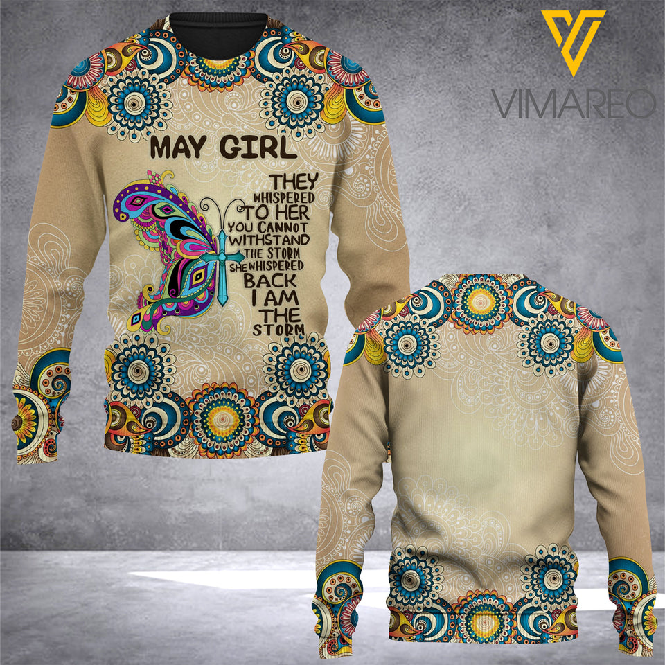 May girl-They whispered to her... HOODIE 3D PRINTED NQA