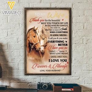 TO MY WIFE I LOVE YOU HORSE CANVAS QTTN0701